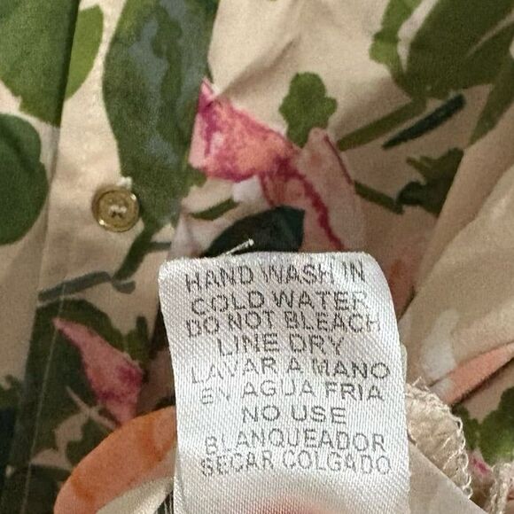 The Refinery Tan Floral Button Up Tunic Top Size 3X - Picture 8 of 8